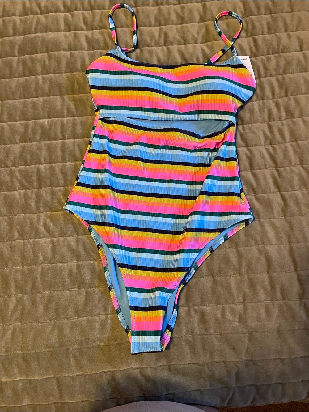 aerie Ribbed One-Piece Swimsuit - with cut out